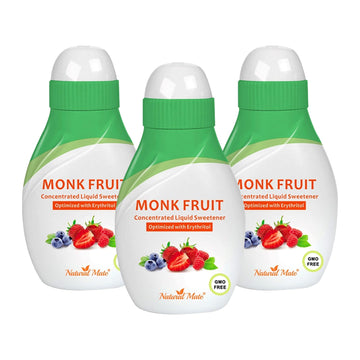 Monk Fruit Concentrated Liquid Sweetener (Optimized With Erythritol) 1.33 Fl Oz (37 Ml)-3 Pack)