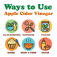 Food To Live Organic Italian Apple Cider Vinegar with Ginger & Turmeric – 500 ml