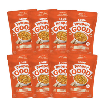 Proper Good Chicken Noodle Soup | Bone Broth Soup with Egg Noodles | Flavorful, Low-Carb Meal | Easy Lunch or Dinner with 16 Pro