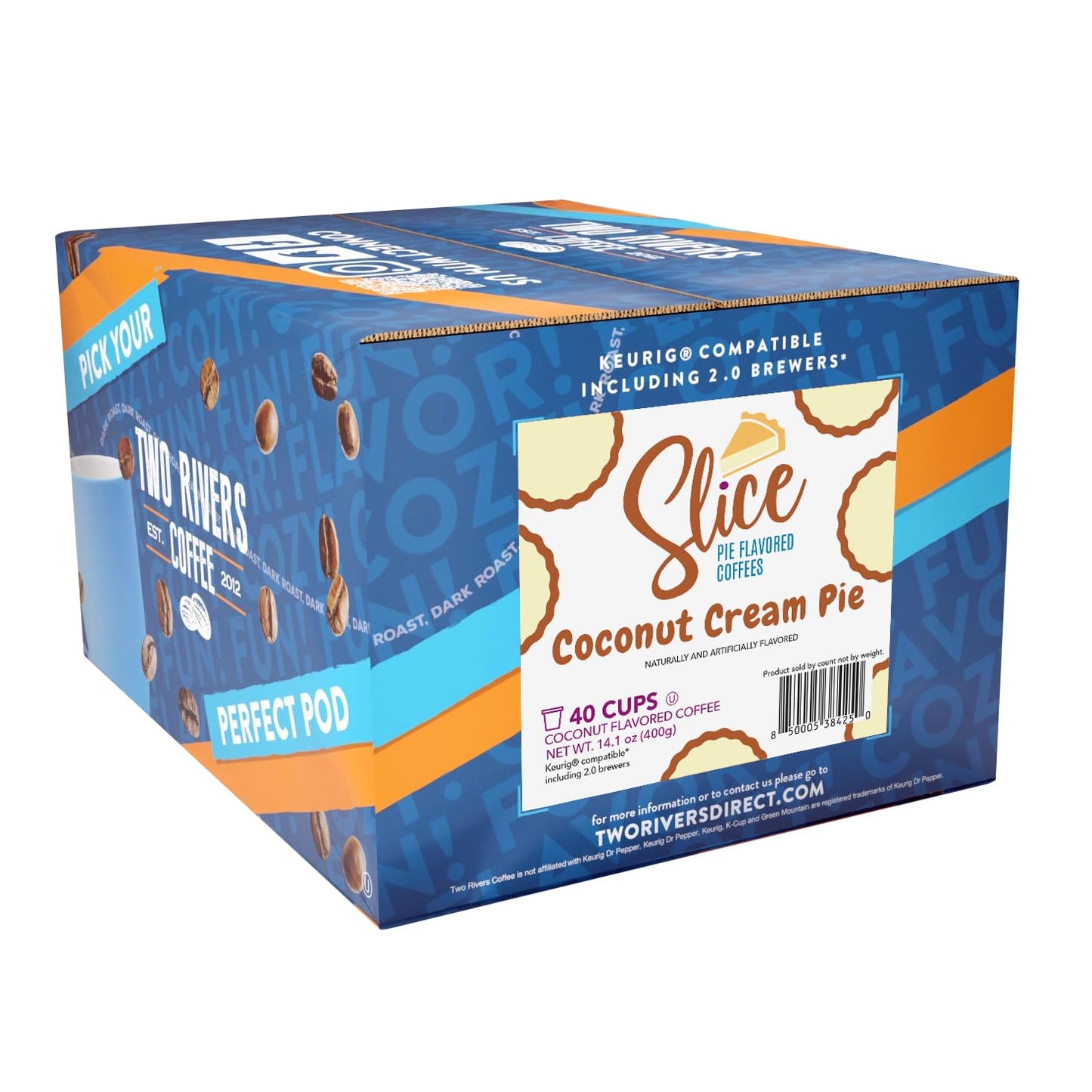 Slice Coffee Flavored Coffee Pods for Keurig - Coconut Cream Pie - 40 Count
