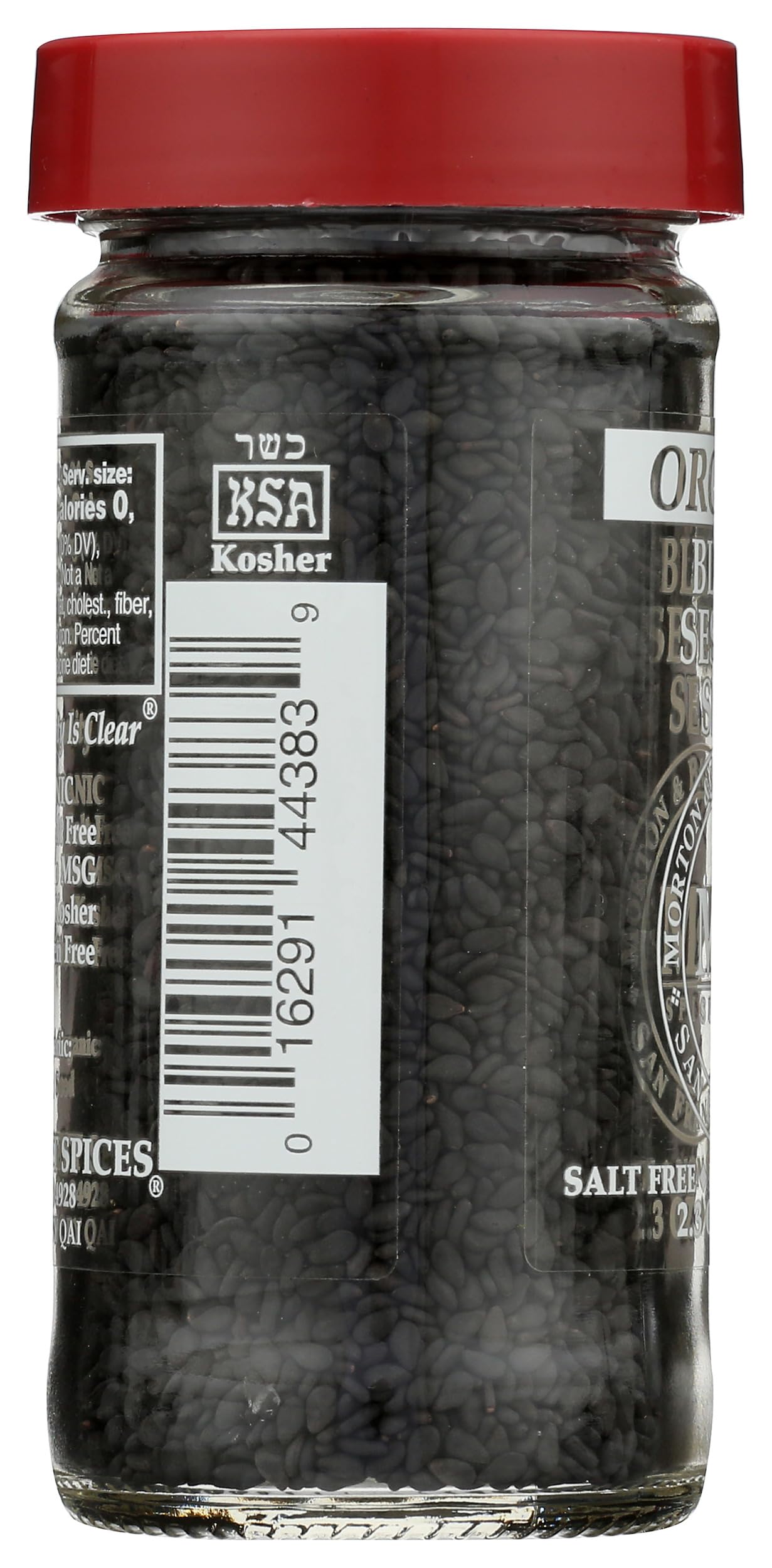 Morton & Bassett Organic Black Sesame Seed | Nutty Seeds for Baking  Cooking & Garnishing | Gluten Free  Salt Free  Non-GMO | 2.3 oz Jar