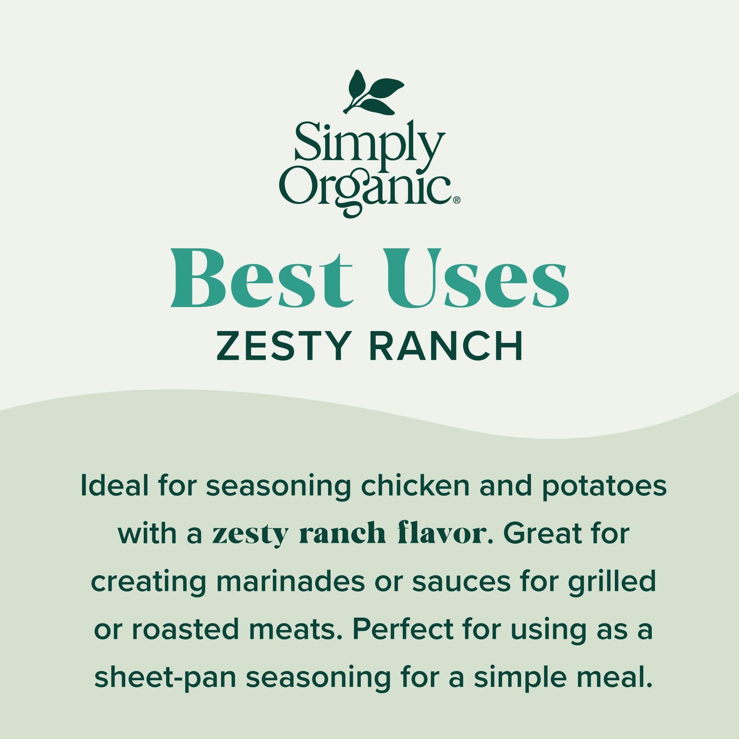Simply Organic Sheet Pan Seasoning  Zesty Ranch  0.99 Ounce (Pack of 12)