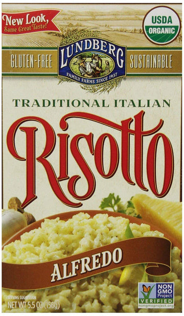 Lundberg Traditional Italian Risotto Alfredo, Gluten-Free, USDA Organic, 6 Pack, 5.5 oz Each