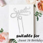 Sweet 16 Cake Topper for 16 Years Birthday Or 16th Wedding Anniversary Crystal Rhinestone Party Decoration Silver