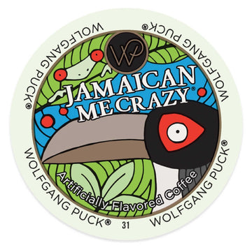Wolfgang Puck Jamaican Me Crazy Coffee Pods, 24 Count (Pack of 4), Compatible with Keurig K-Cup Brewers, Model 96-WP-JMC