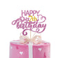 Pink Glitter Happy 7Th Birthday Cake Topper, Seven Years Old Birthday Party Cake Decor, Gold Number 7 Birthday Party Supplies De