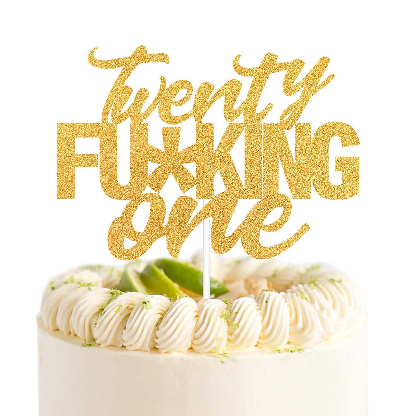 21 Twenty One Gold Glitter Cake Toppers 21 Years Old 21St Birthday Anniversary Party Decorations Supplies