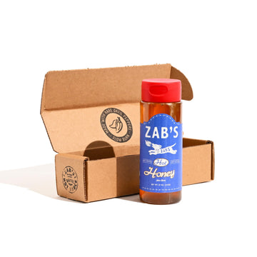 Hot Honey by Zabs (1 Pack, 12 Fl. Oz) | Signature Slow Burn from Rare Datil Peppers with Floral Wildflower Honey | Vegetarian