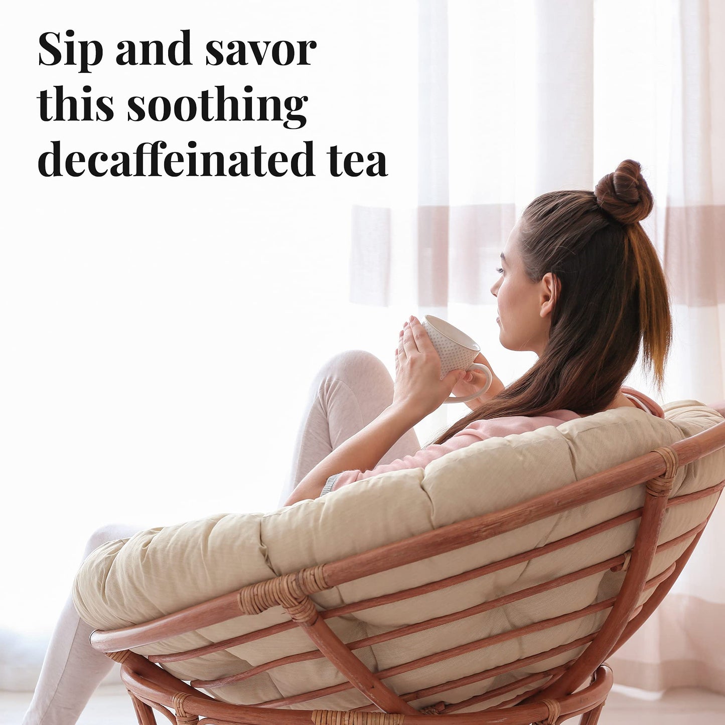 The Republic Of Tea Decaf Ginger Peach Black Full-Leaf Loose Tea 1 Lb Bulk Bag | Steeps 200 Cups