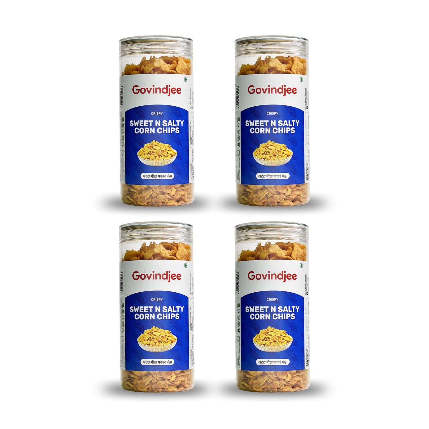 Govindjee Sweet & Salty Corn Chips | Tea Time Healthy Chips | Travel Pack | Low Crab | Tasty Diet Chips Combo Pack (560 Gm)
