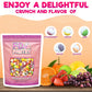 Fruit Crunch Freeze Dried Candy Variety Pack - Original & Sour Flavors - Strawberry, Orange, Lemon, Grape, Lime - 1Lb Each - Crunchy Sweet & Sour Snack In Large Resealable Bags - Great Gift Idea