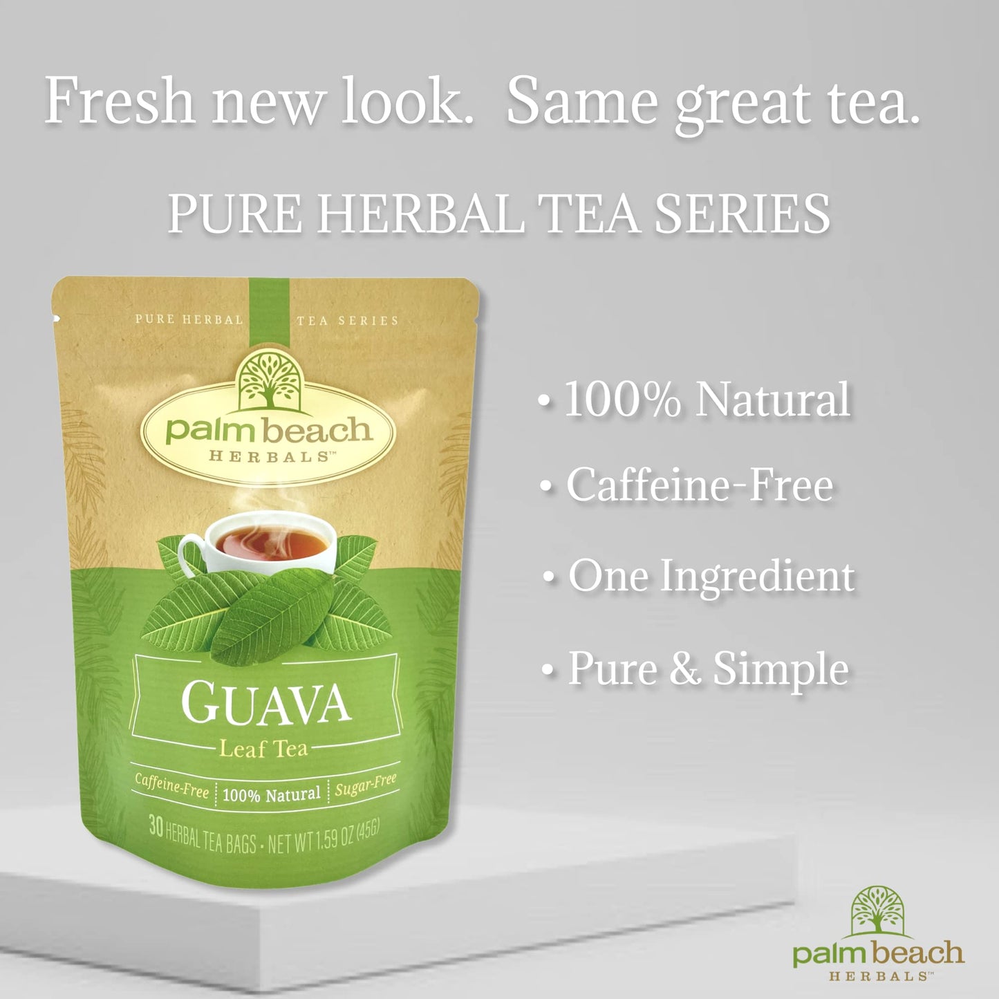 Palm Beach Medicinal Herbs Guava Leaf Tea - Herbal Tea, 30 Count, Pure Herbal Tea Series