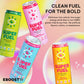 EBOOST Super Fuel Natural Energy Drink - Variety Pack  12 Pack - 3 x Orange Mango  Strawberry Lemonade  Ginger Lime  and Blue Raspberry - Natural Caffeine from Coffee and Green Tea