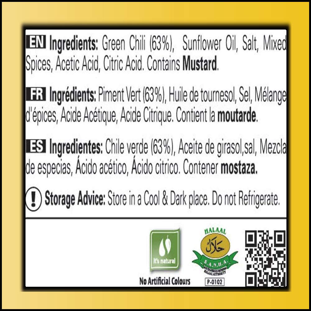 Shan Chili Pickle - Hot and Tangy Chilies in Oil - 35.27 oz (1000g) - Vegetarian - Airtight Pet Jar