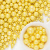 Yellow Pearl Sprinkles for Cake Decorating, 6 Sizes Mix 4.6 oz Edible Pearl Sugar Sprinkles for Baking Cupcake Cookies
