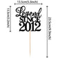 Rssta i Cake Topper Glitter Happy 13th Birthday Decoration - Black