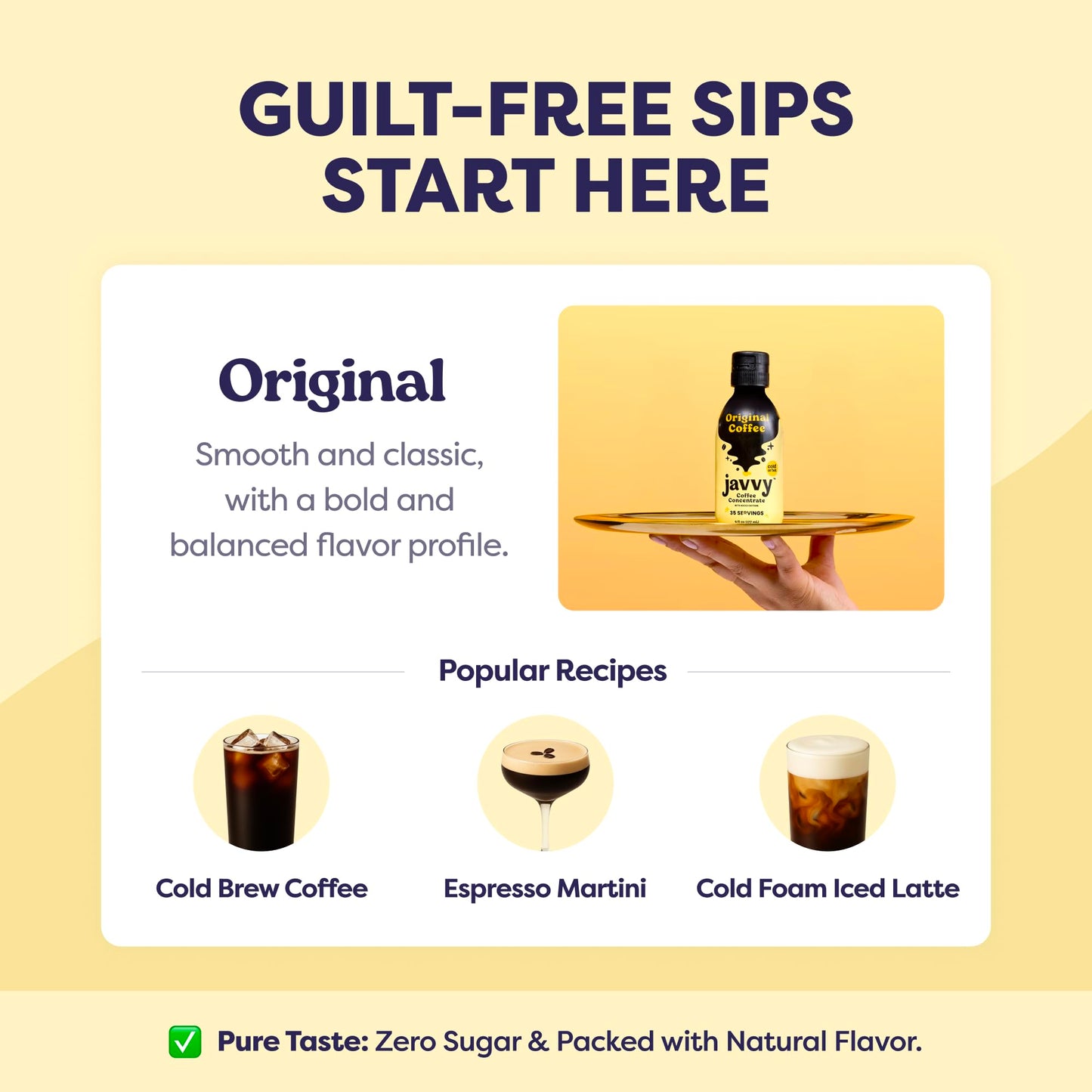 Javy Coffee Cold Brew Coffee Concentrate, 30X, 3 Bottles, Black