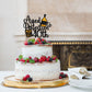 LHCING Aged To Perfection 40th Birthday Cake Topper, Black Glitter, 5.7x4.7
