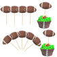 36Pcs American Football Cupcake Toppers Rugby Ball Cupcake Decorations Sport Ball Cupcake Toothpicks for Football Themed Baby Sh