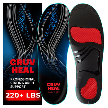 (220+Lbs) Plantar Fasciitis Strong Arch Support Insoles Inserts Men Women - Flat Feet - High Arch Insoles - Boot Work Shoe Insol