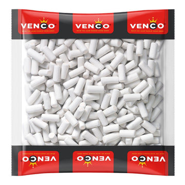 Venco Schoolkrijt Licorice Chalk Sticks 2.2Lbs Bag - Crunchy White Mint Coated Candy - Soft Sweet Anise Filling - Original Dutch