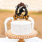 Keaziu 1 Pack Cowboy Cupcake Toppers Riding Horseshoe Cowboy Hats Western Theme Happy Birthday Baby Shower Party Cake Decoration