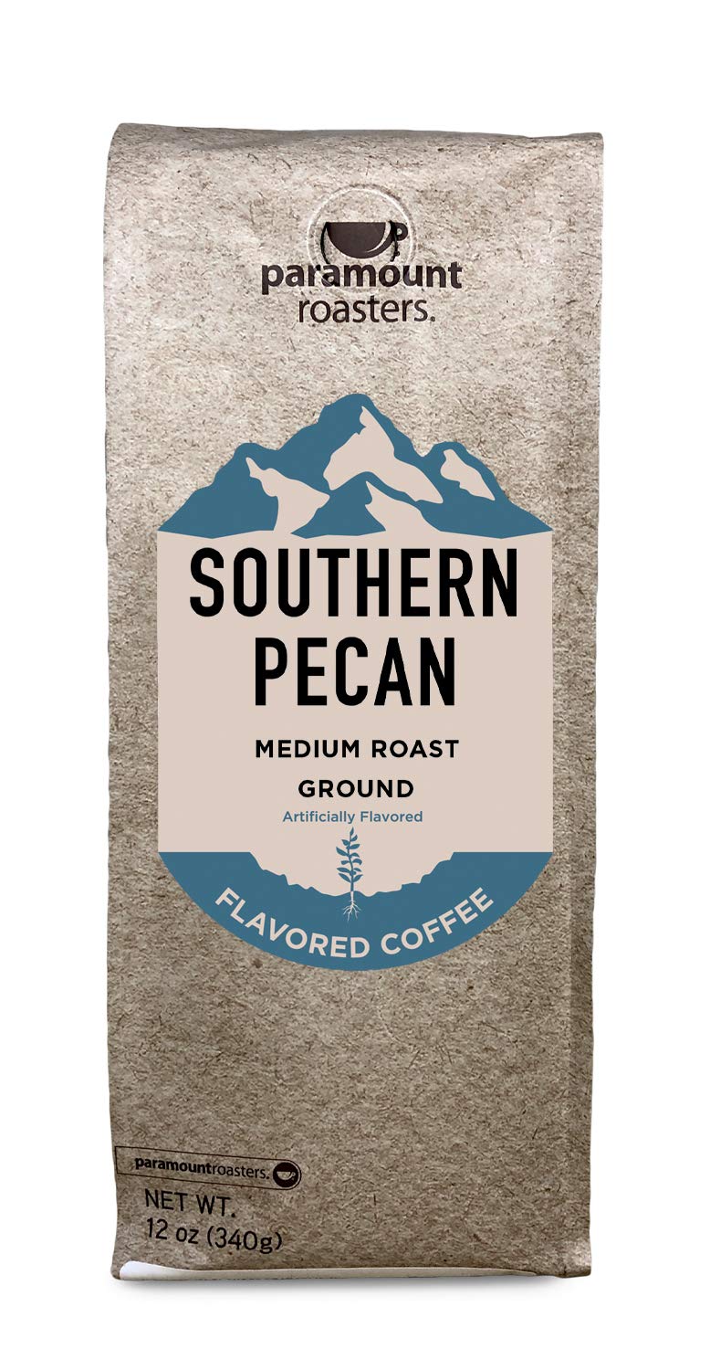 Paramount Roasters Southern Pecan Flavored Ground Coffee, Medium Roast, 12 Ounce Bag