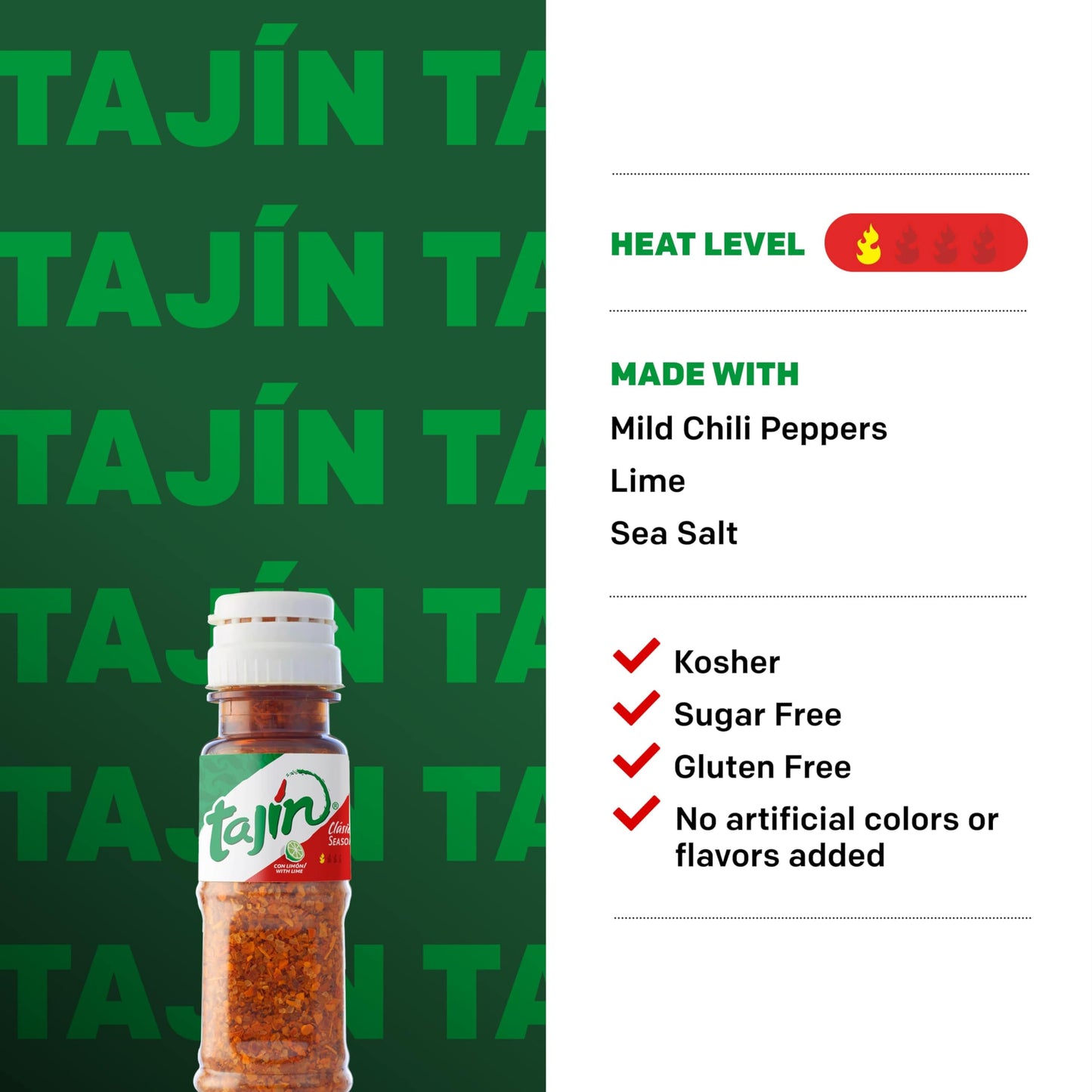 Tajin Cl  sico Seasoning Mini Pouch,0.35 Ounce, 10 Mini Bottles (Pack of 2)