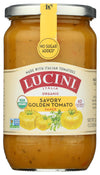 Lucini Organic Golden Tomato Sauce - Classic Italian Sauce in Glass Jar - Fresh Organic Tomatoes - No Sugar Added Pasta Sauce, 2