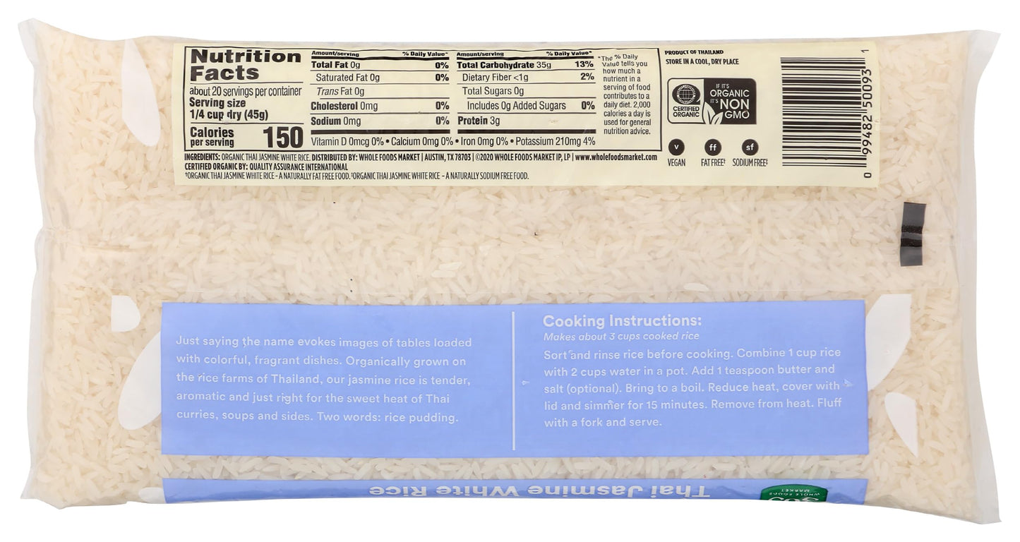 365 by Whole Foods Market  Organic Jasmine Thai White Rice  32 Ounce
