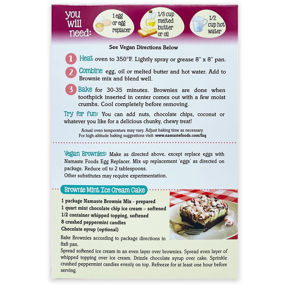 Namaste Foods - Brownie Mix Gluten Free - Case Of 6 - 15 Ounces