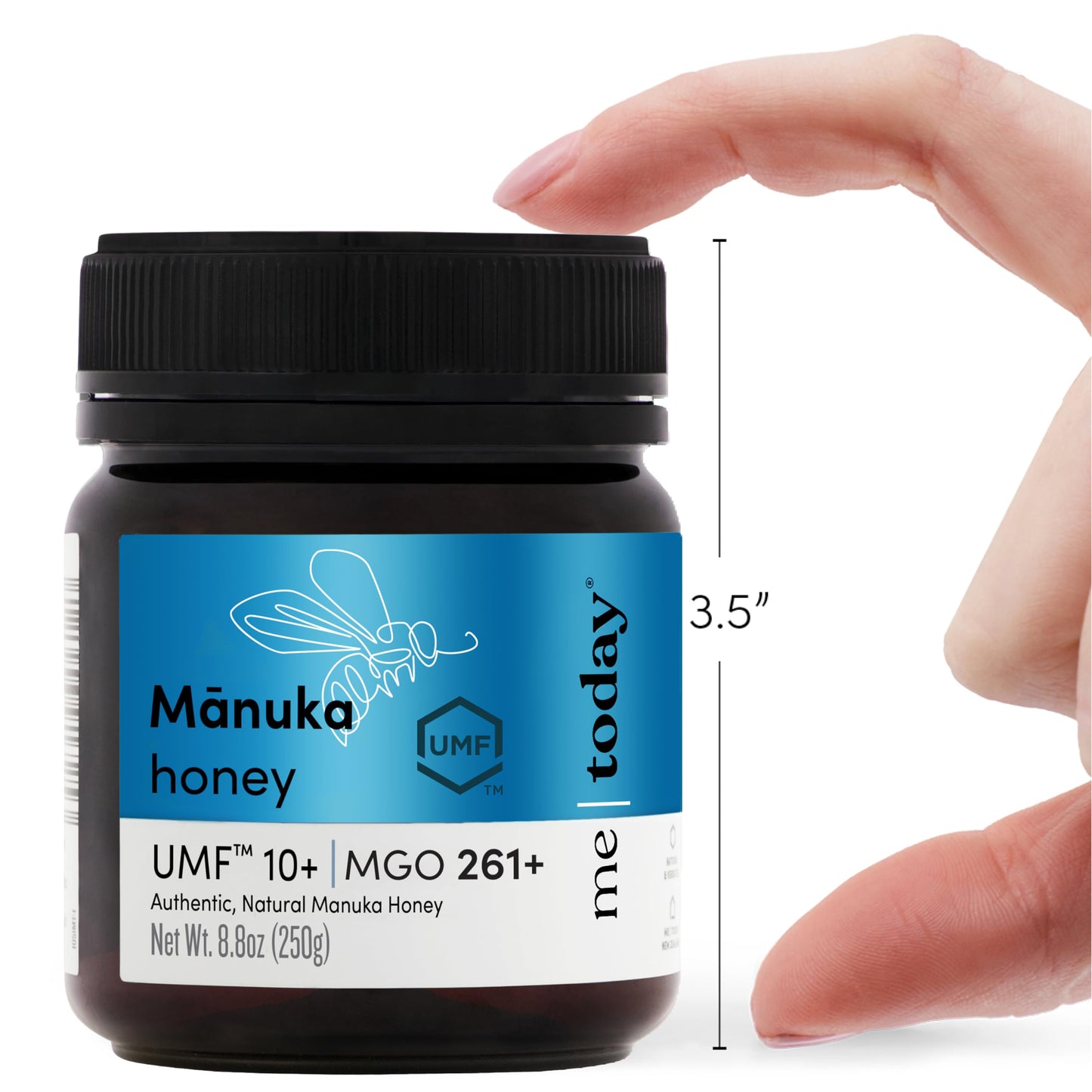 Me Today Manuka Honey, Umf 10+/Mgo 261+ From New Zealand Authentic, Raw & Unpasteurized Honey | Raw Manuka Honey For Daily Welln