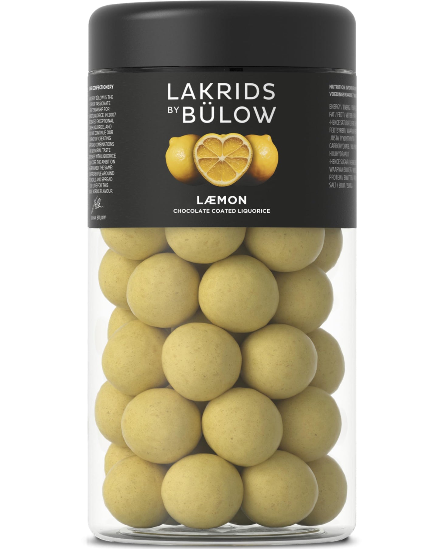 LAKRIDS BY BÜLOW Chocolate Covered Gourmet Licorice, Lemon, 10.4 oz, Soft Licorice with White Chocolate and Vanilla