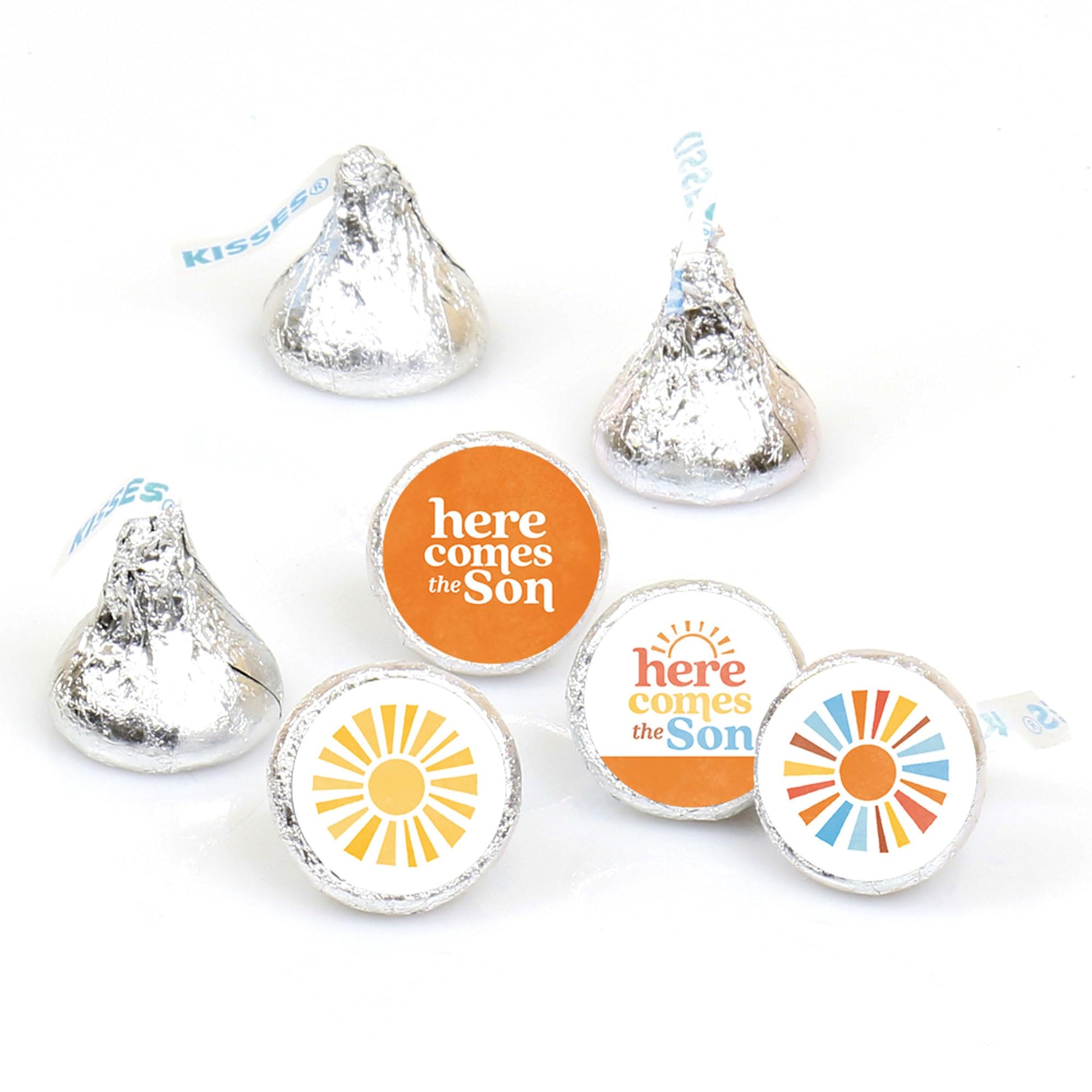 Big Dot Of Happiness Here Comes The Son Small Party Stickers  Boy Boho Baby Shower Round Candy Favors  Labels Fit Chocolate Candy (1 Sheet Of 108)