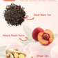 TeeLux Decaf Peach Ginger Black Tea, Smooth & Full-Bodied, 100 Count