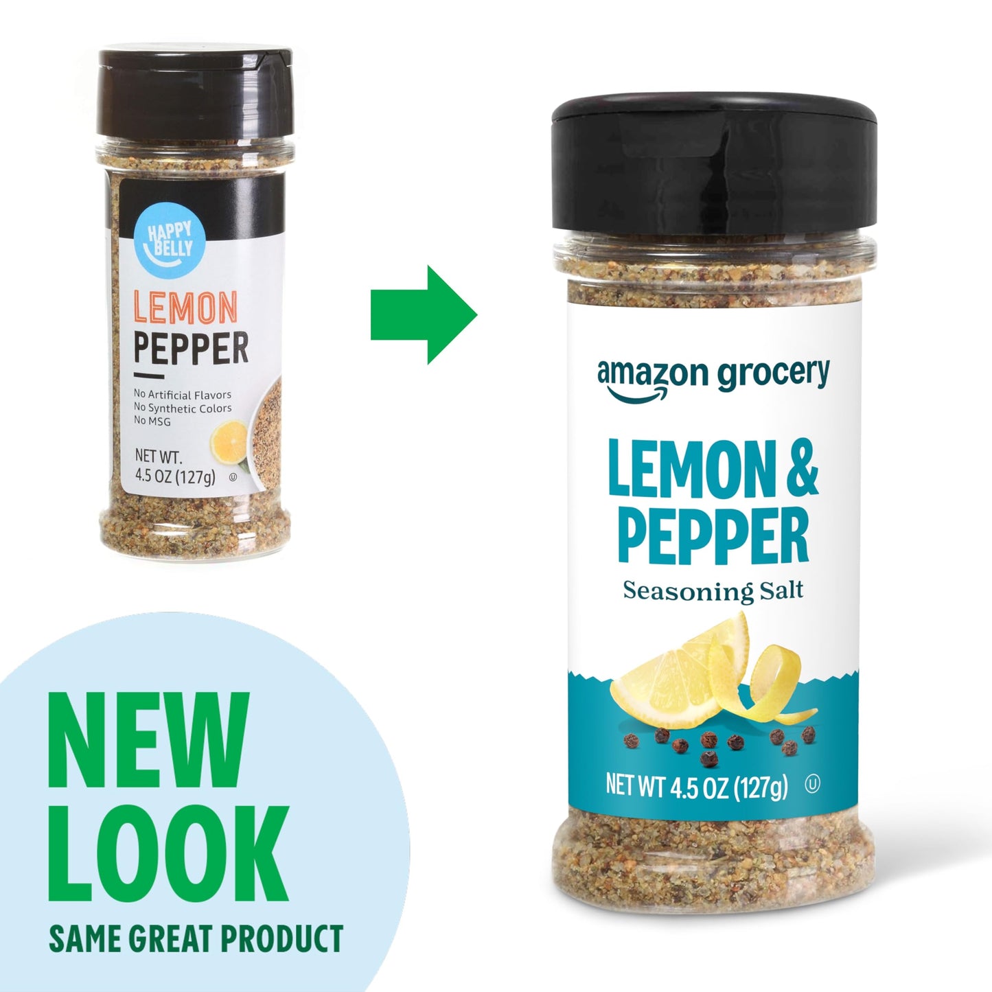 Happy Belly Lemon Pepper Seasoning Salt, 4.5 Ounce, Pack of 1