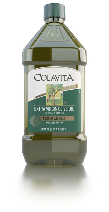 Premium Selection Extra Virgin Olive Oil, 68 Oz - First Cold Pressed, Ideal for Roasting, Baking, Dressings - Imported from Ital