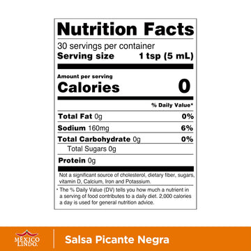 Mexico Lindo Picante Negra Hot Sauce Display, 5 fl oz, Pack of 3
