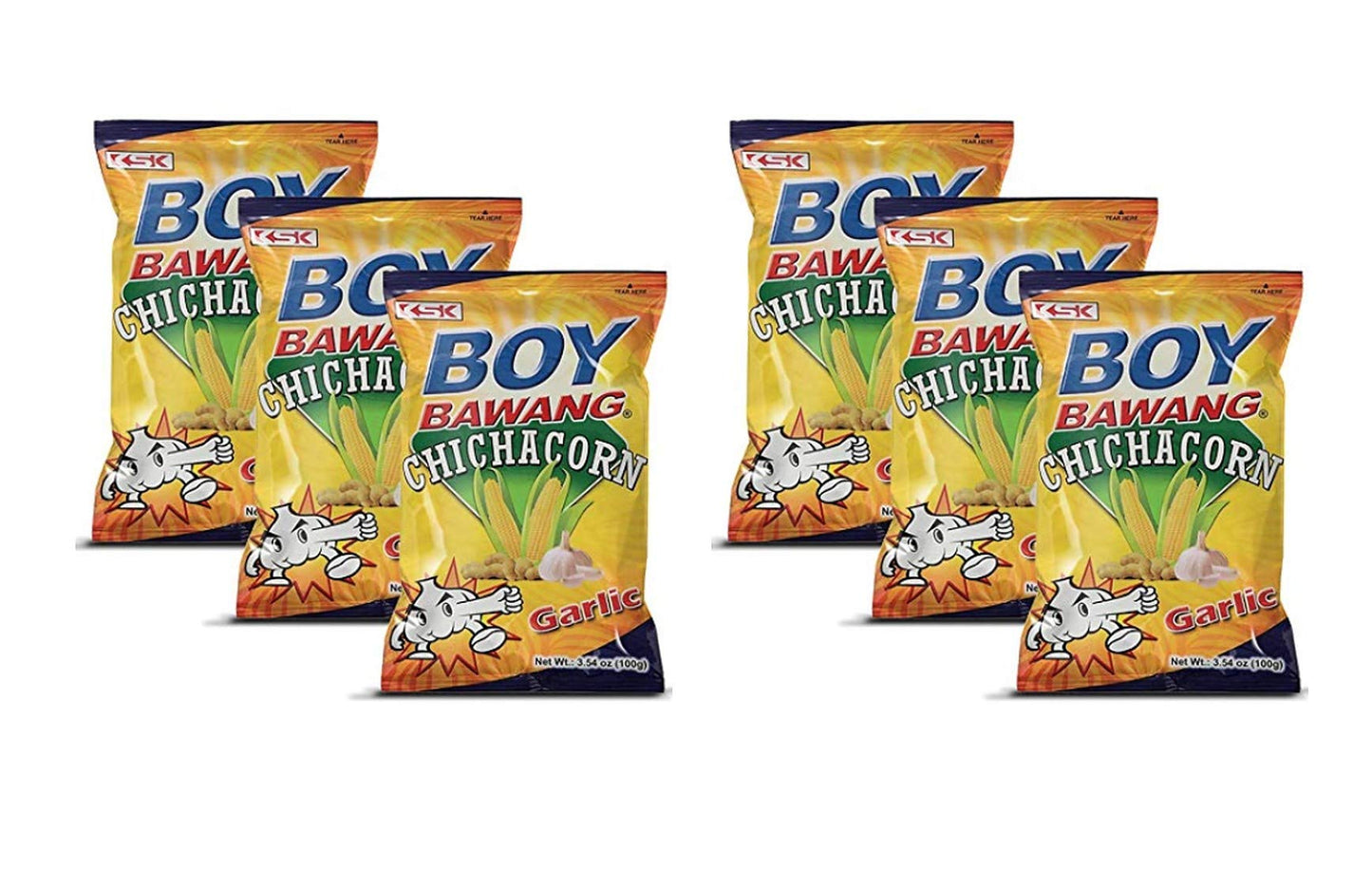 Boy Bawang Chicharon Garlic Flavor Snack (6 Pack, Total Of 21.24Oz)