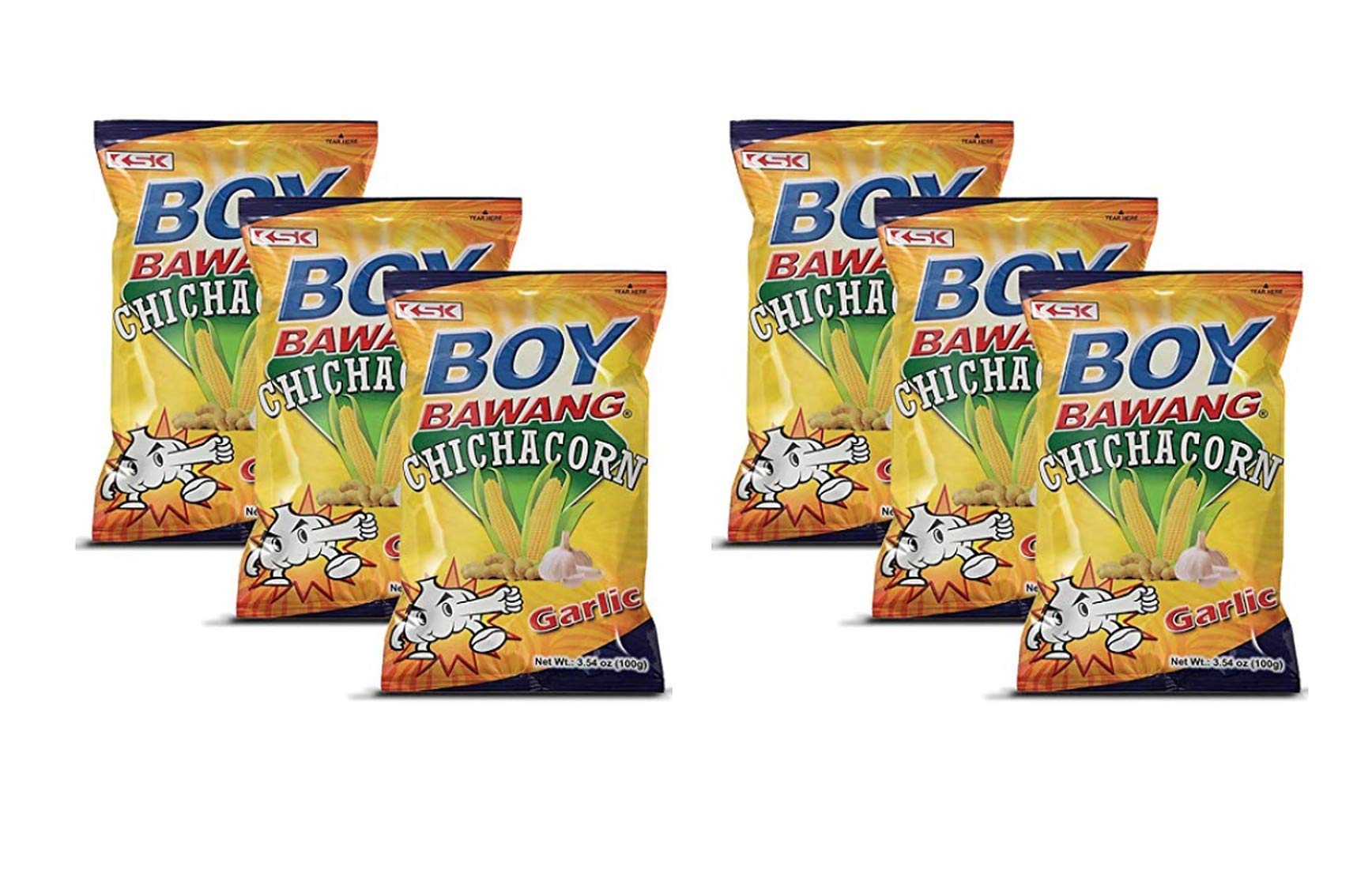 Boy Bawang Chicharon Garlic Flavor Snack (6 Pack, Total Of 21.24Oz)
