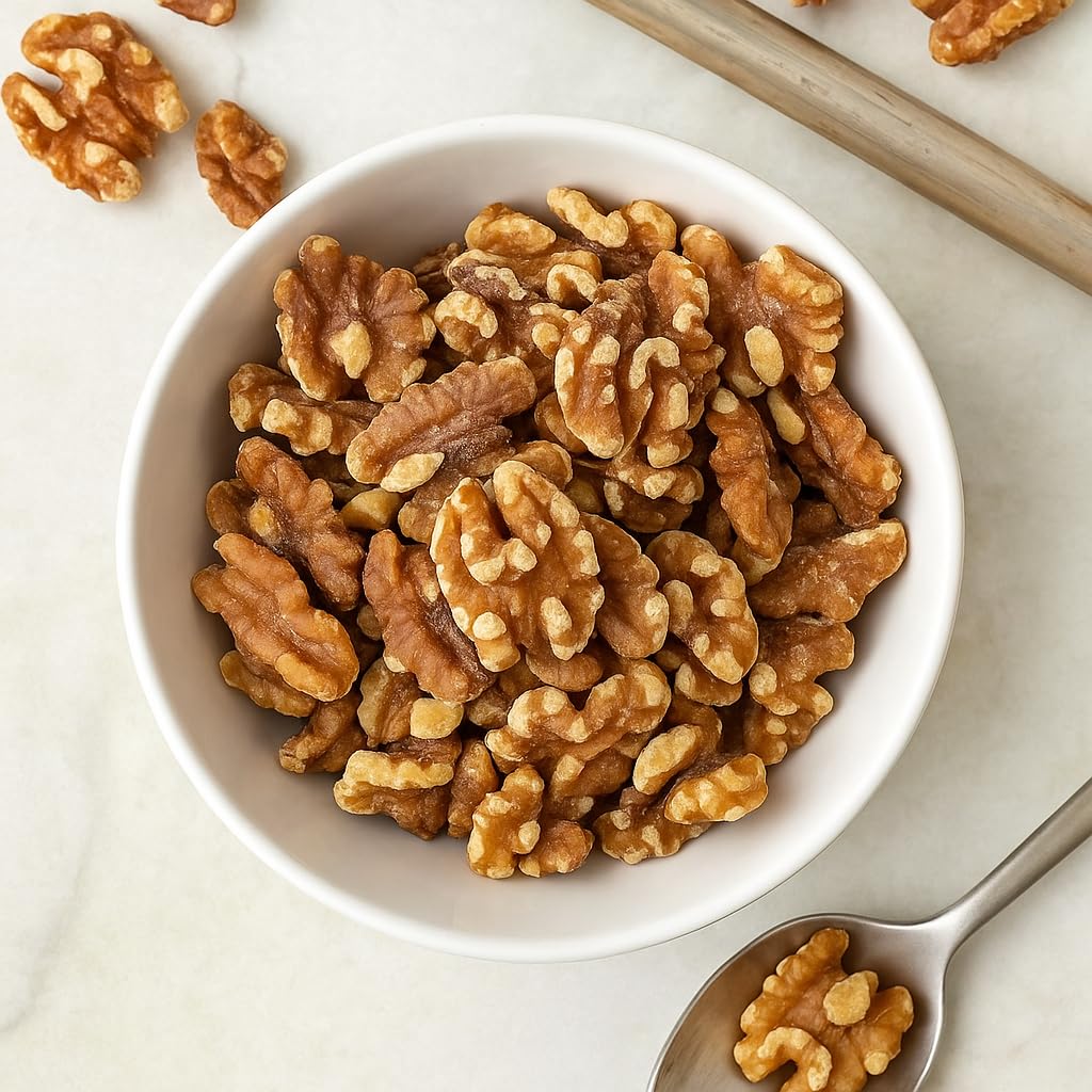 Anna and Sarah Raw Walnuts Halves & Pieces, 16 Oz, 100% Natural, Non-GMO, Kosher, Vegan, No Salt, Shelled, Resealable Bag