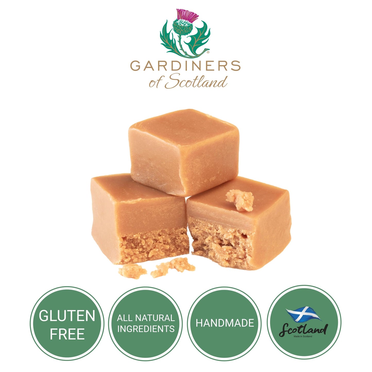 Gardiners of Scotland Handmade Fudge 250g Tin, Thank You Languages Vanilla Fudge