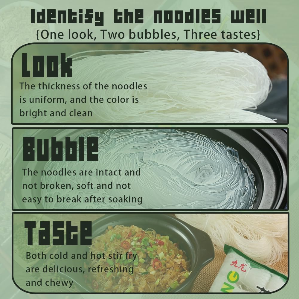 17.64oz Longkou Vermicelli Bean Thread Thin Noodles-Cold Mixed Soup And Other Flavors Glass Noodle-Vermicelli Noodles Smooth And