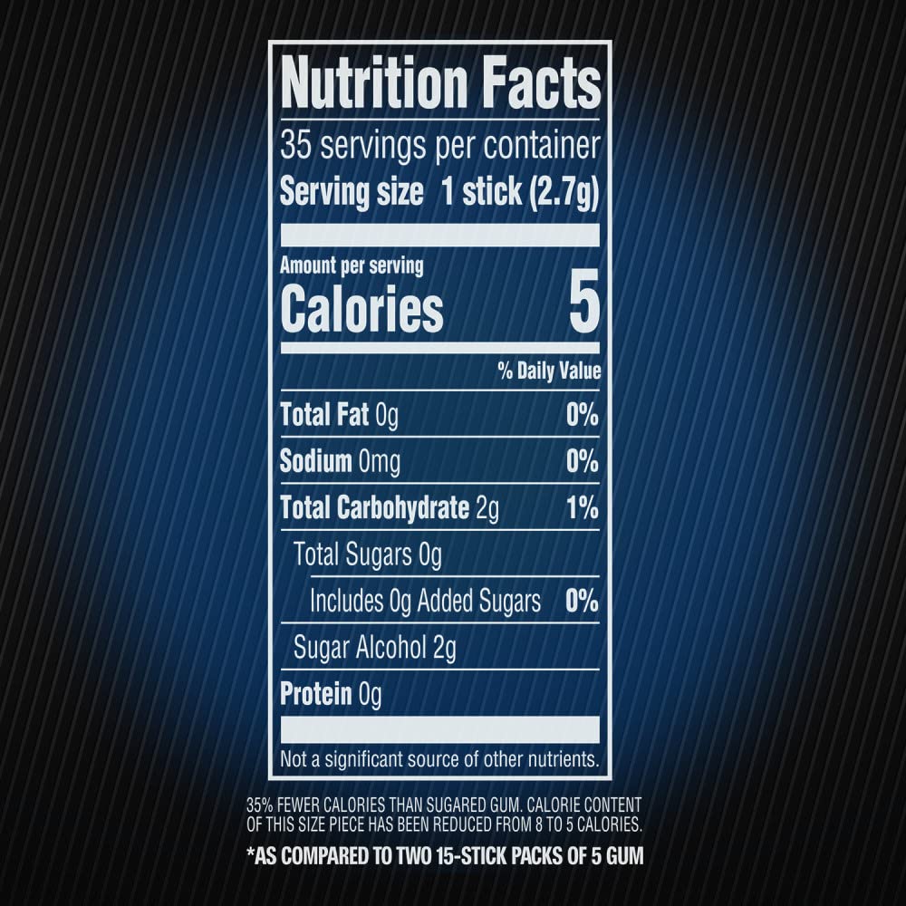 5 GUM Peppermint Cobalt Sugar Free Gum, 35-Stick Pack, 6 Packs