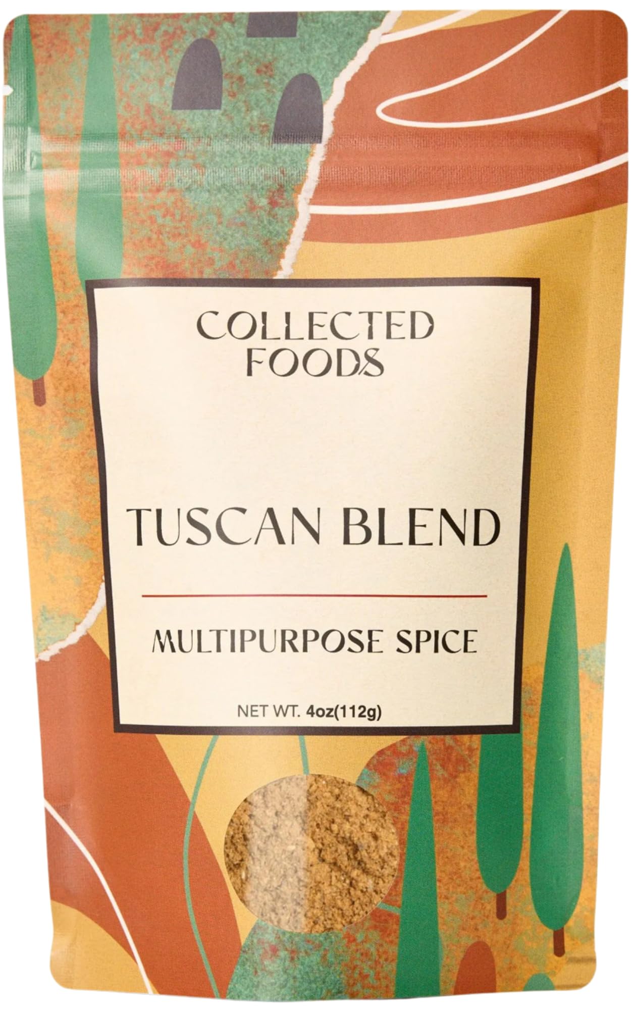 Collected Foods Italian Tuscan Seasoning, All-Natural Spice Blend, 4 oz, Non-GMO, Gluten-Free, Small Batch Mix for Grilling and Cooking