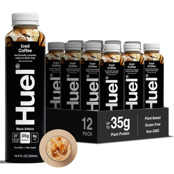 Huel Black Edition Ready-to-Drink | Iced Coffee Meal Replacement Shake | 35g High Protein Drink | 27 Vitamins & Minerals, Vegan,