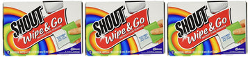 Shout Stain Remover Wipes-12 Ct (Pack Of 3)