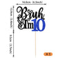 Rssta i Cake Topper - 10th Birthday Decoration, Blue, Model XM1222-10