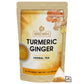BREWIX Turmeric Ginger Herbal Tea Bags - 20 Pyramid Bags, Naturally Caffeine Free, Pure Herbal Blend, Resealable Ziplock Pouch