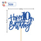 Roadsea Happy 10Th Birthday Cake Topper - Kid Girl Boy Ten Years Old Birthday Cake Supplies - 10Th Birthday Party Decorations -